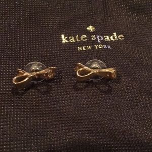 Kate Spade gold bow earrings